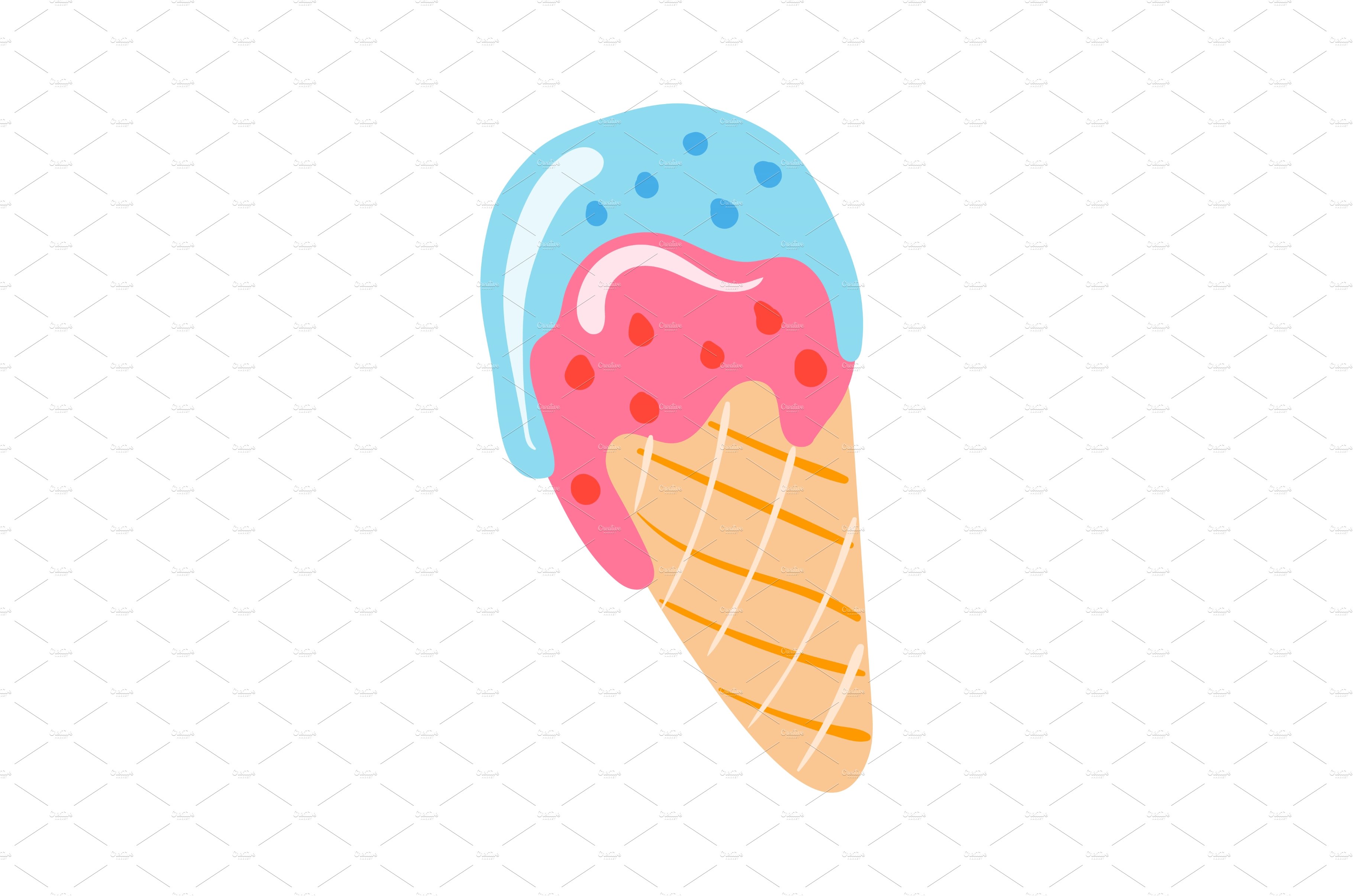 Ice cream cone with colored ball cover image.