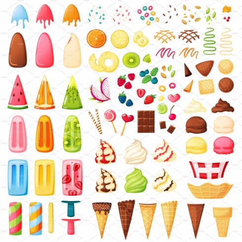 Ice cream constructor. Various cover image.