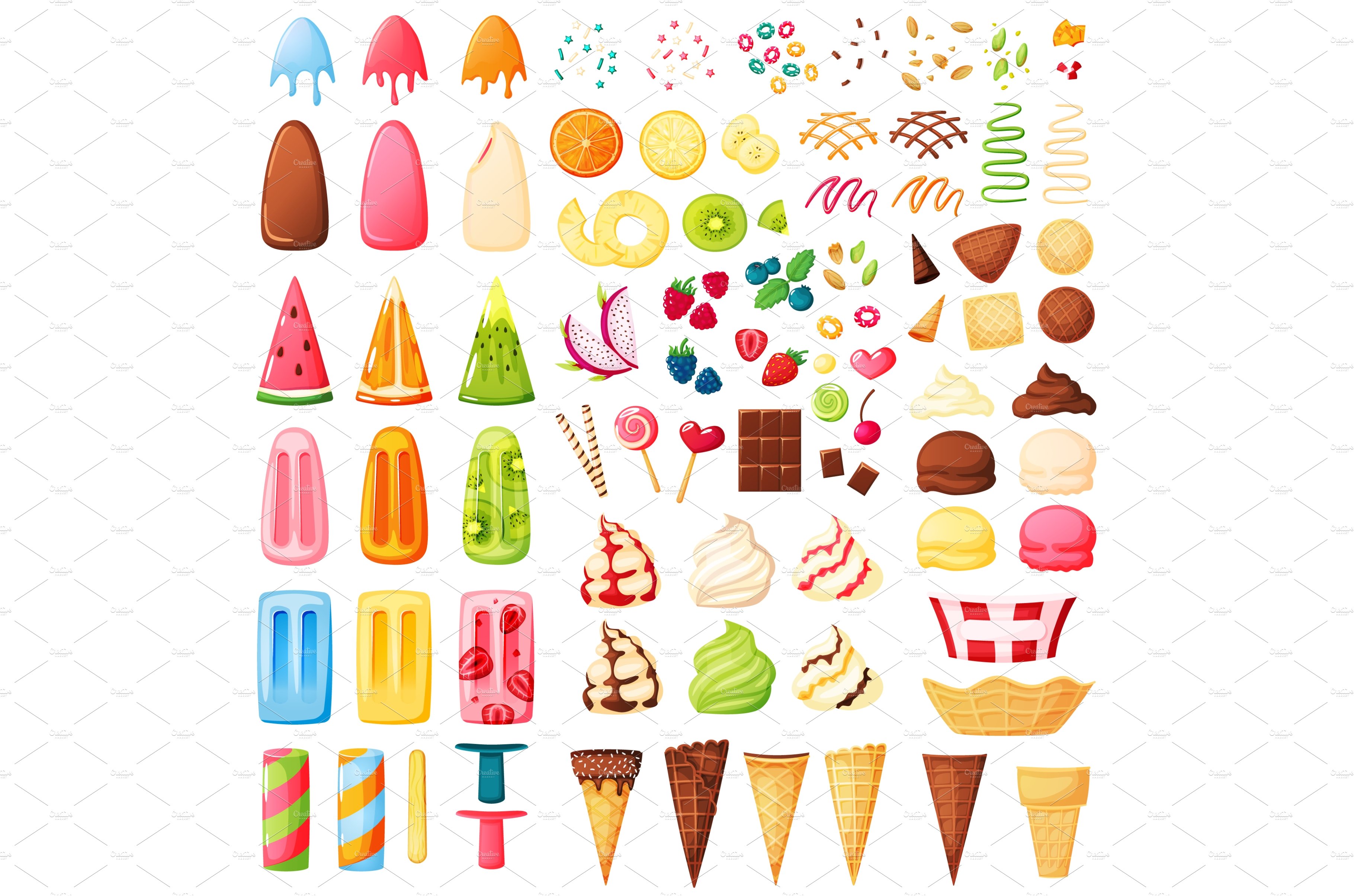 Ice cream constructor. Various cover image.