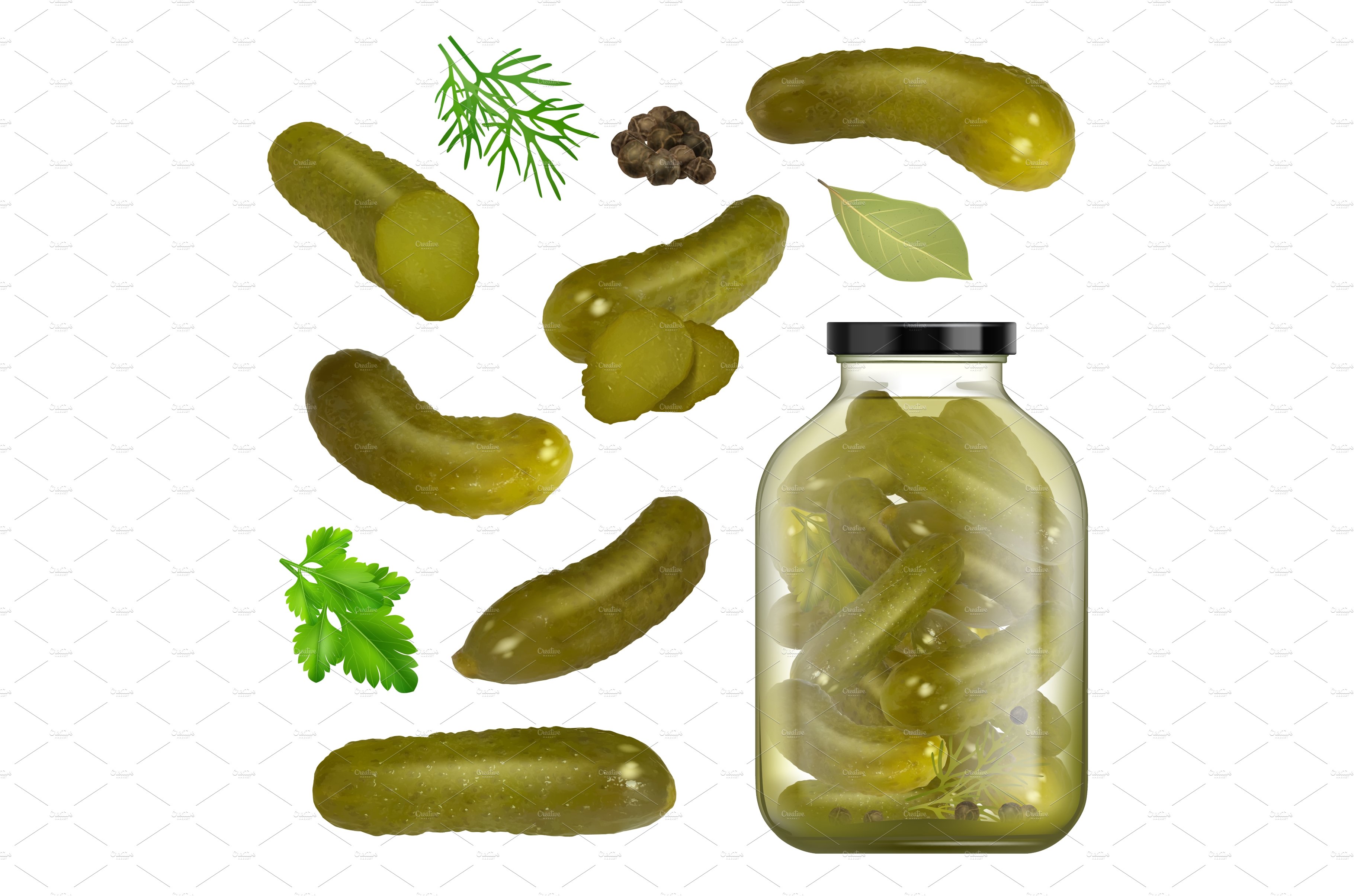 Pickled cucumbers. Sliced gourmet cover image.