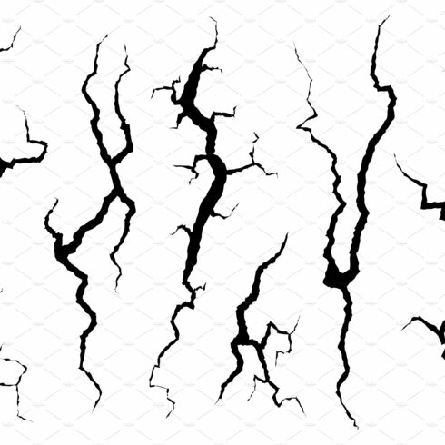 Cracks wall. Fracture structure cover image.