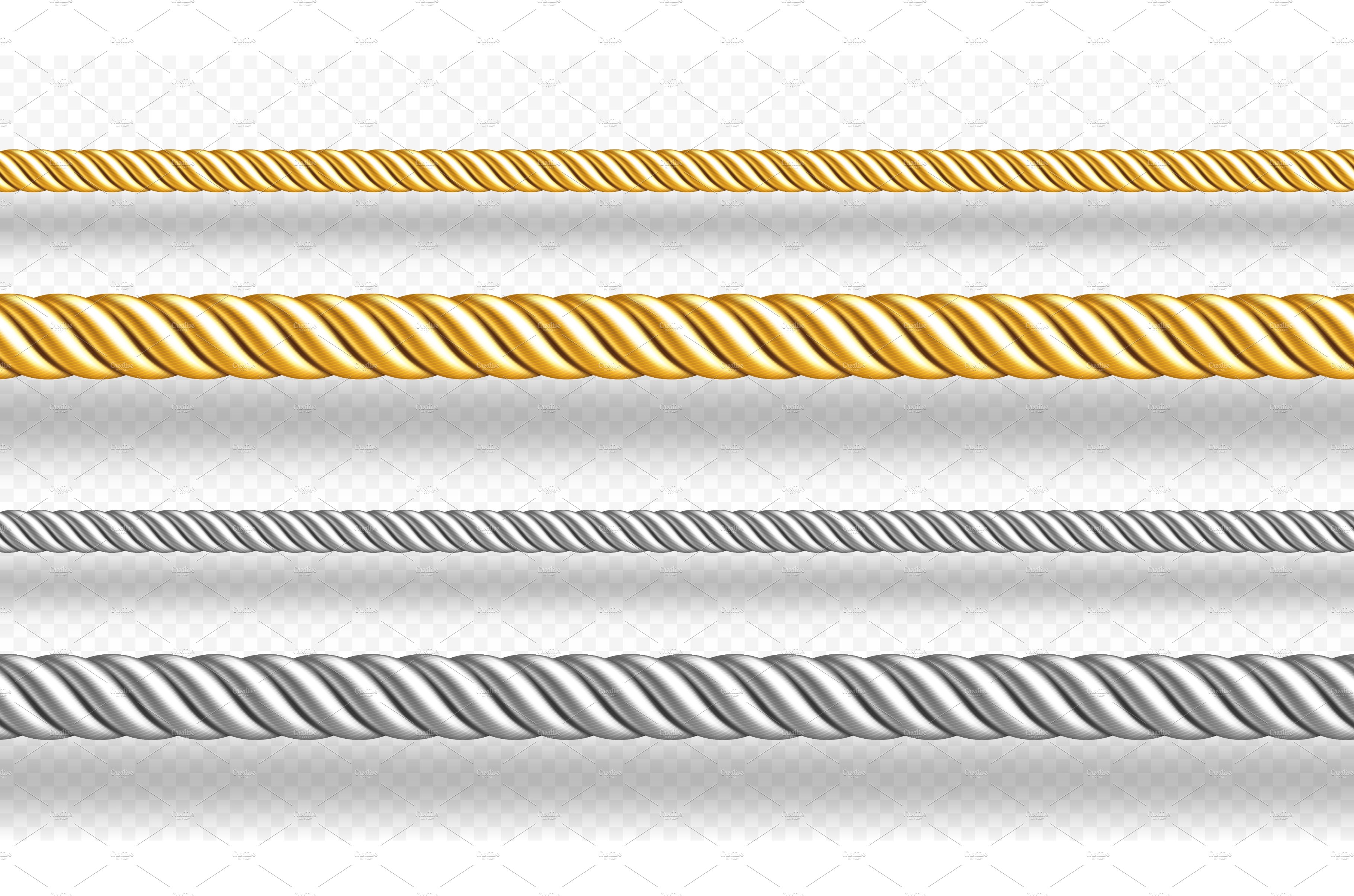 Gold and silver ropes, twisted cover image.