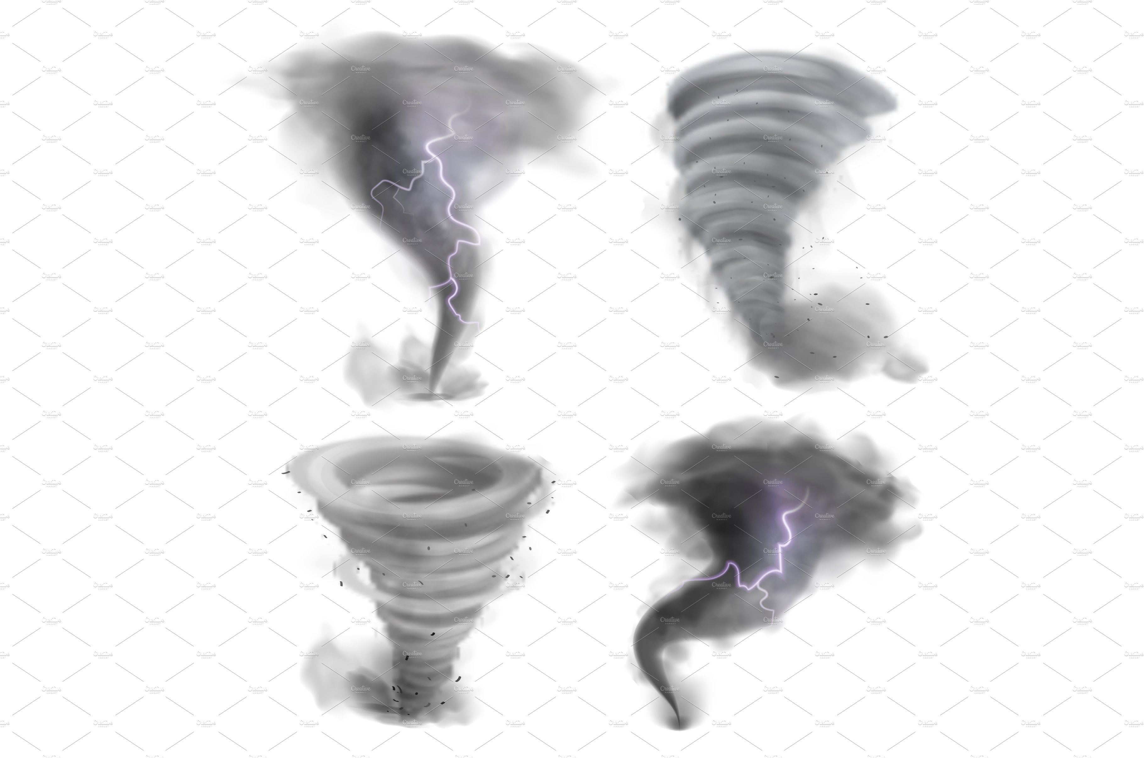 Hurricane vortex. Realistic tornado cover image.