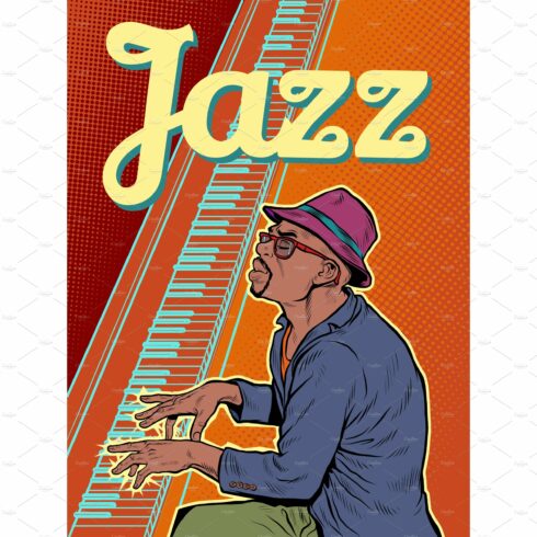 Black male jazz pianist. Music and cover image.