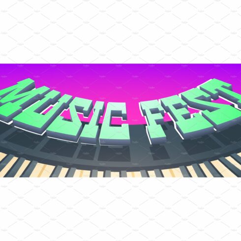 Music fest, live musical concert cover image.