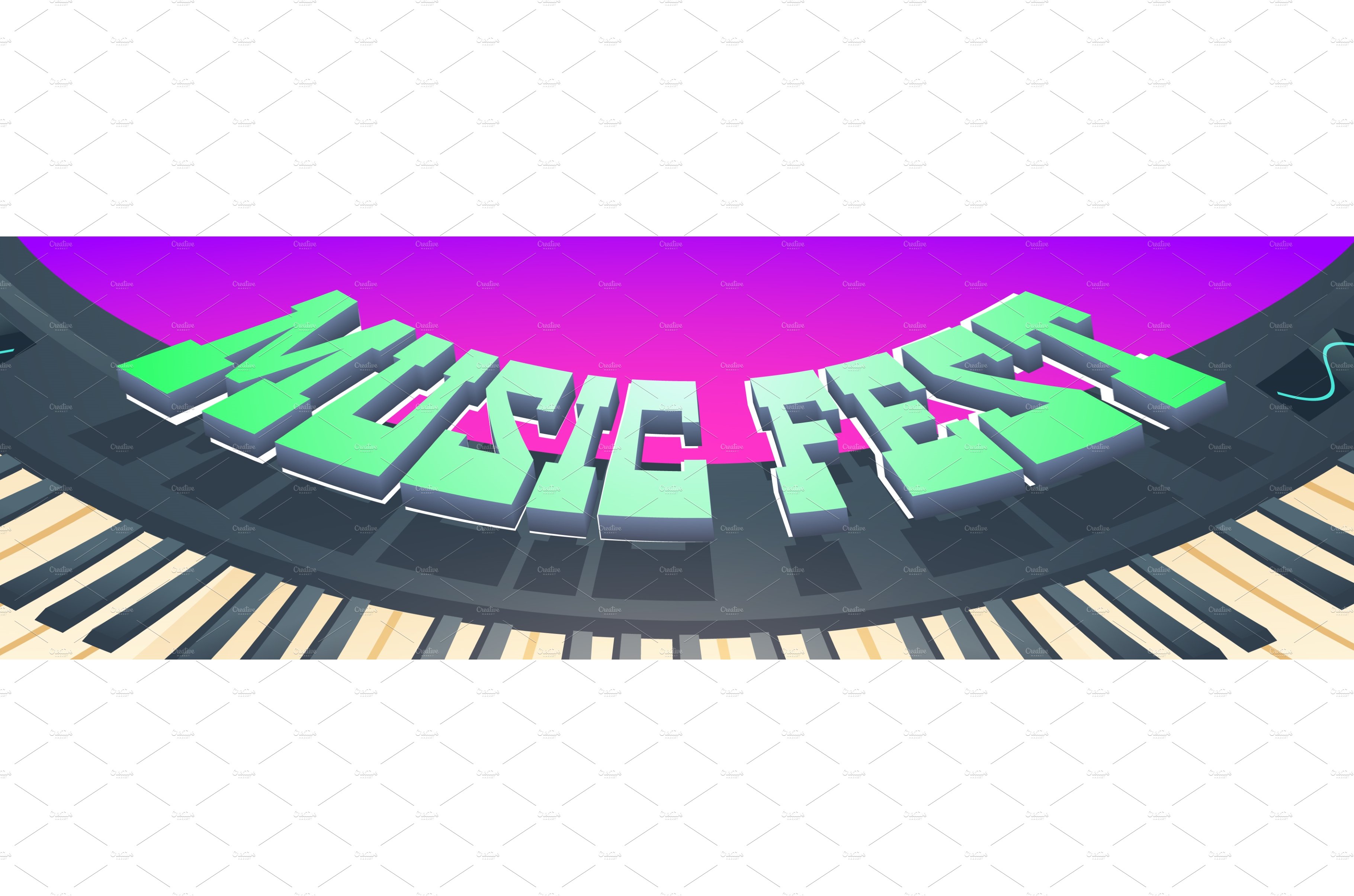 Music fest, live musical concert cover image.