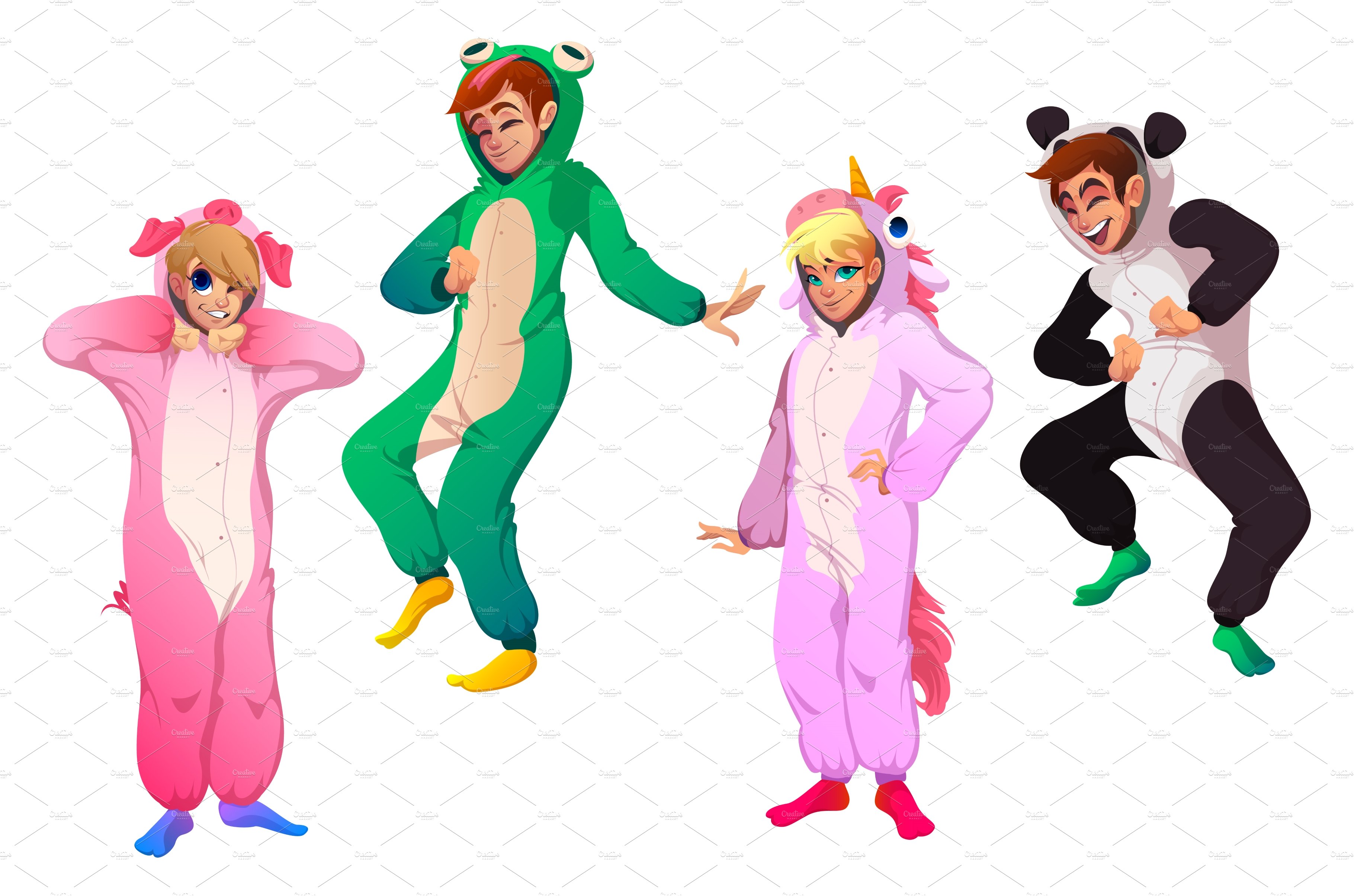 Characters in animal costumes cover image.