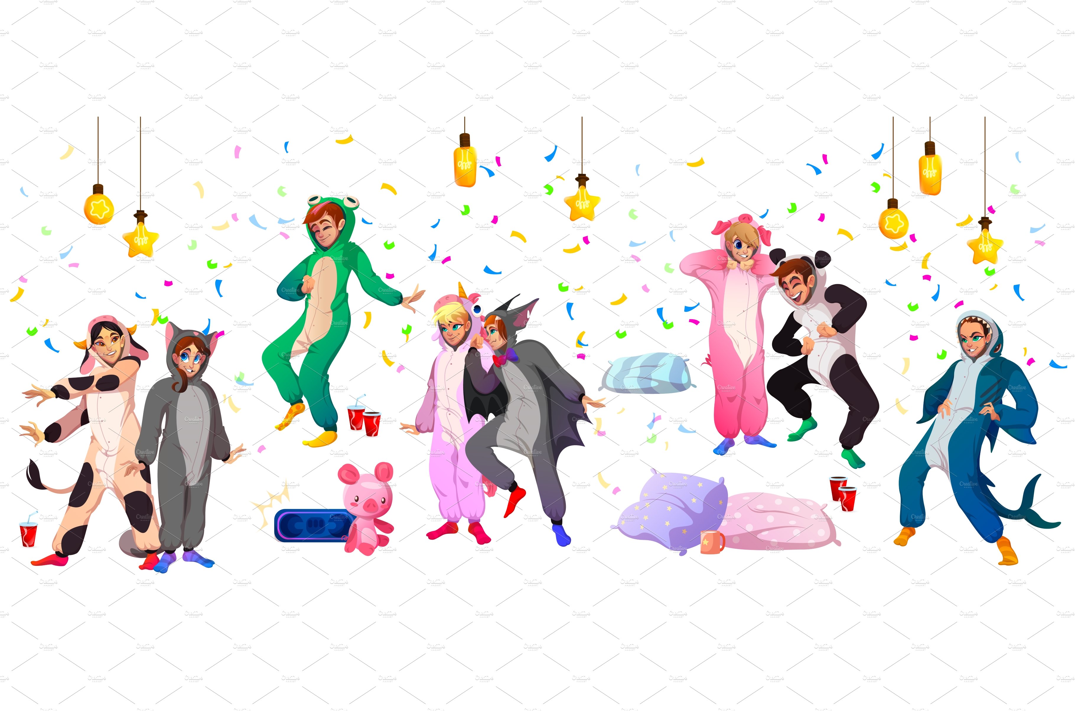 Kigurumi pajama party, youth in cover image.