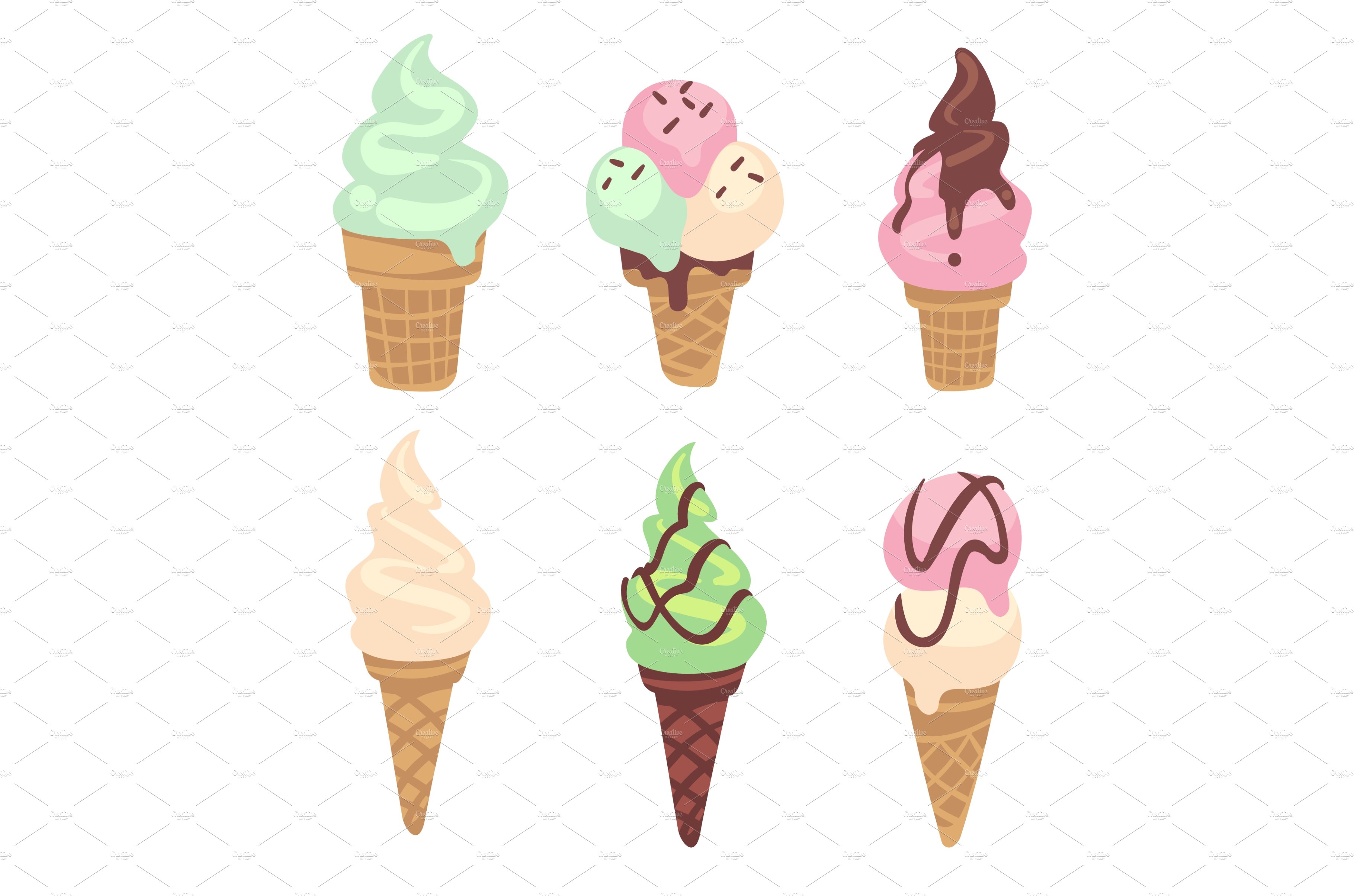 Ice cream. Frozen creamy desserts cover image.