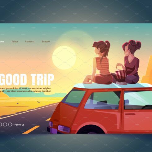 Good trip cartoon landing cover image.