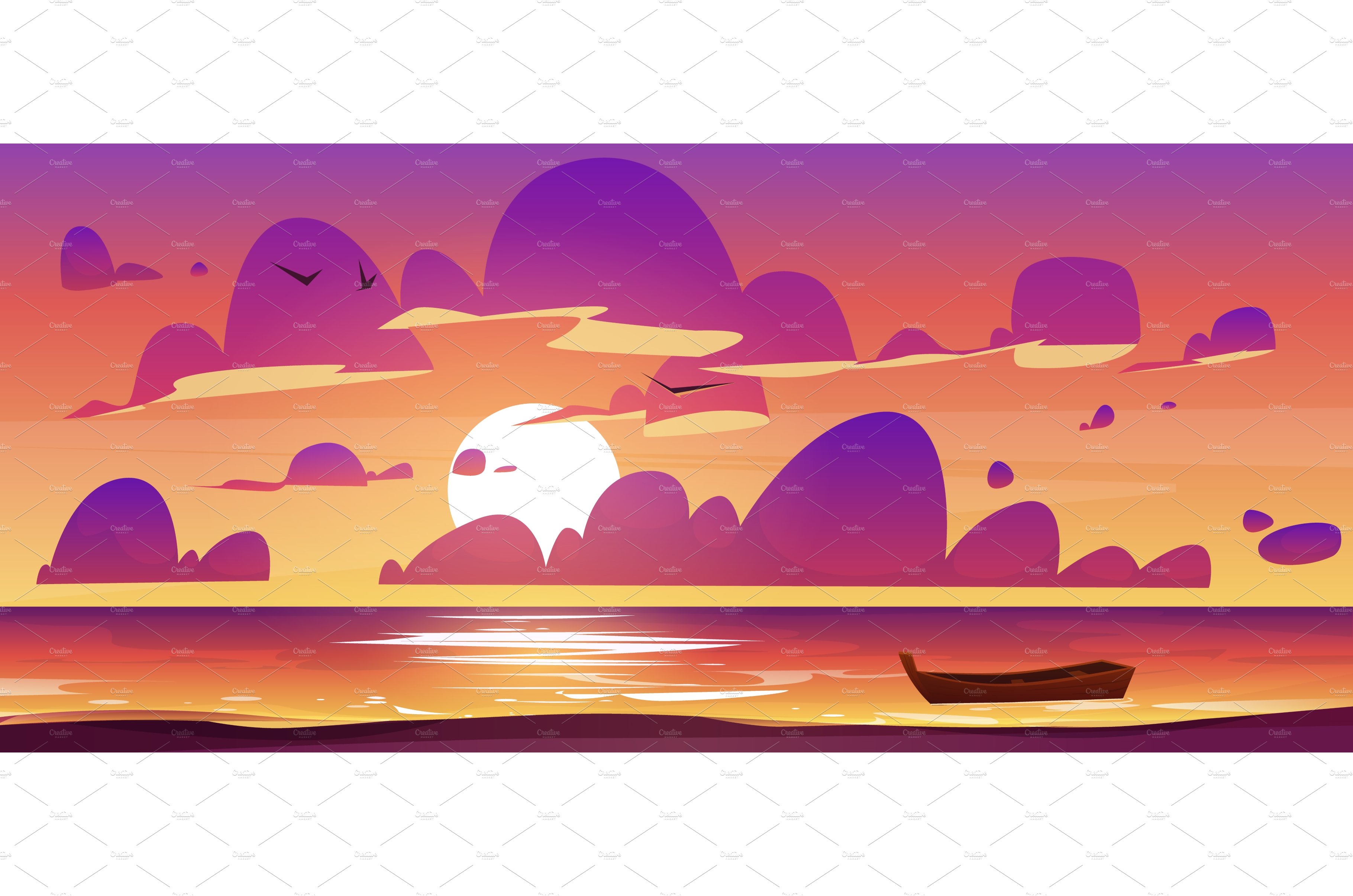 Sea or ocean beach with wooden boat cover image.