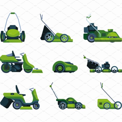 Lawn mowing. Gardening machines cover image.