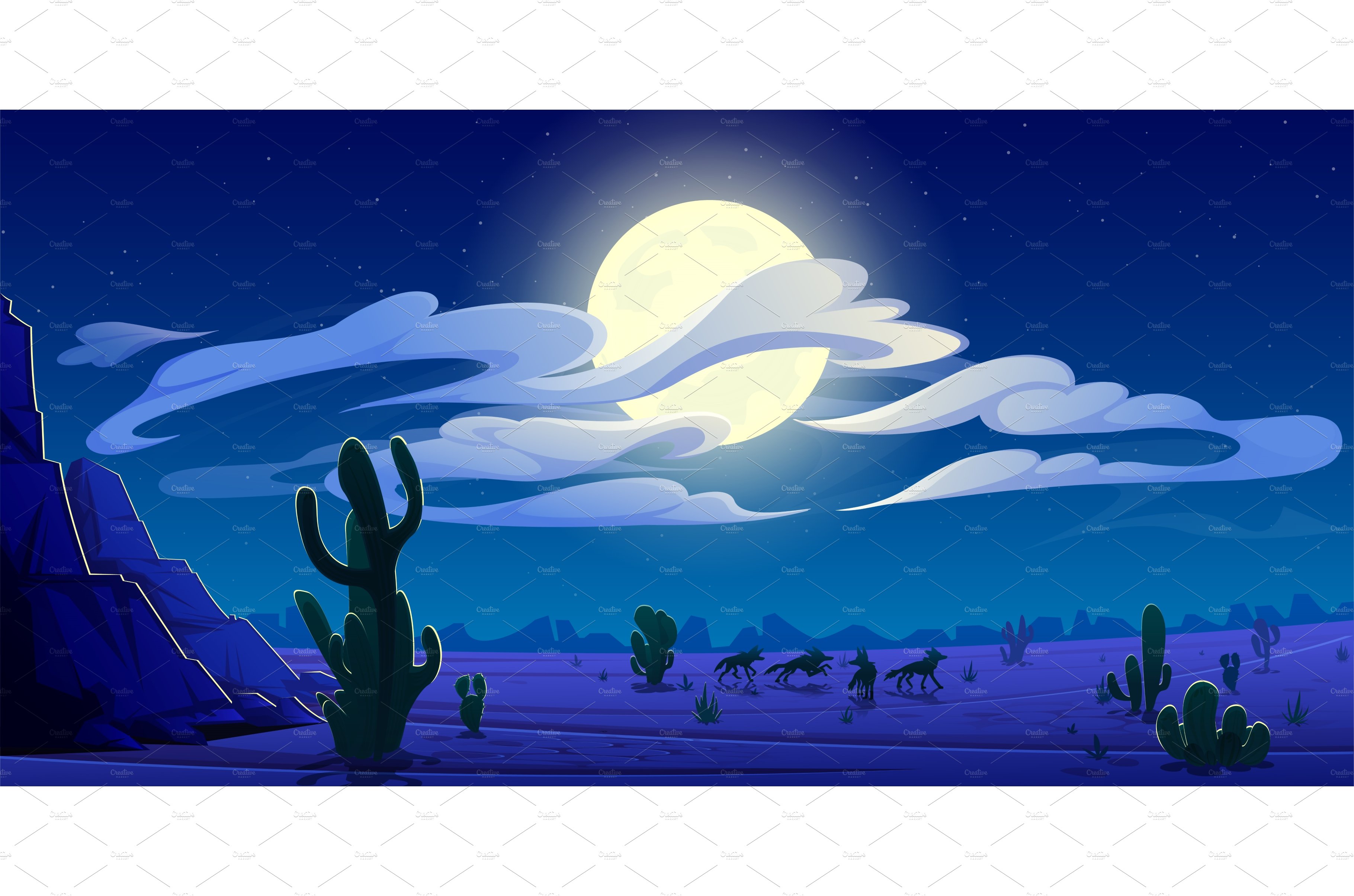 Arizona night desert landscape cover image.