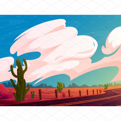 Arizona desert landscape asphalt cover image.