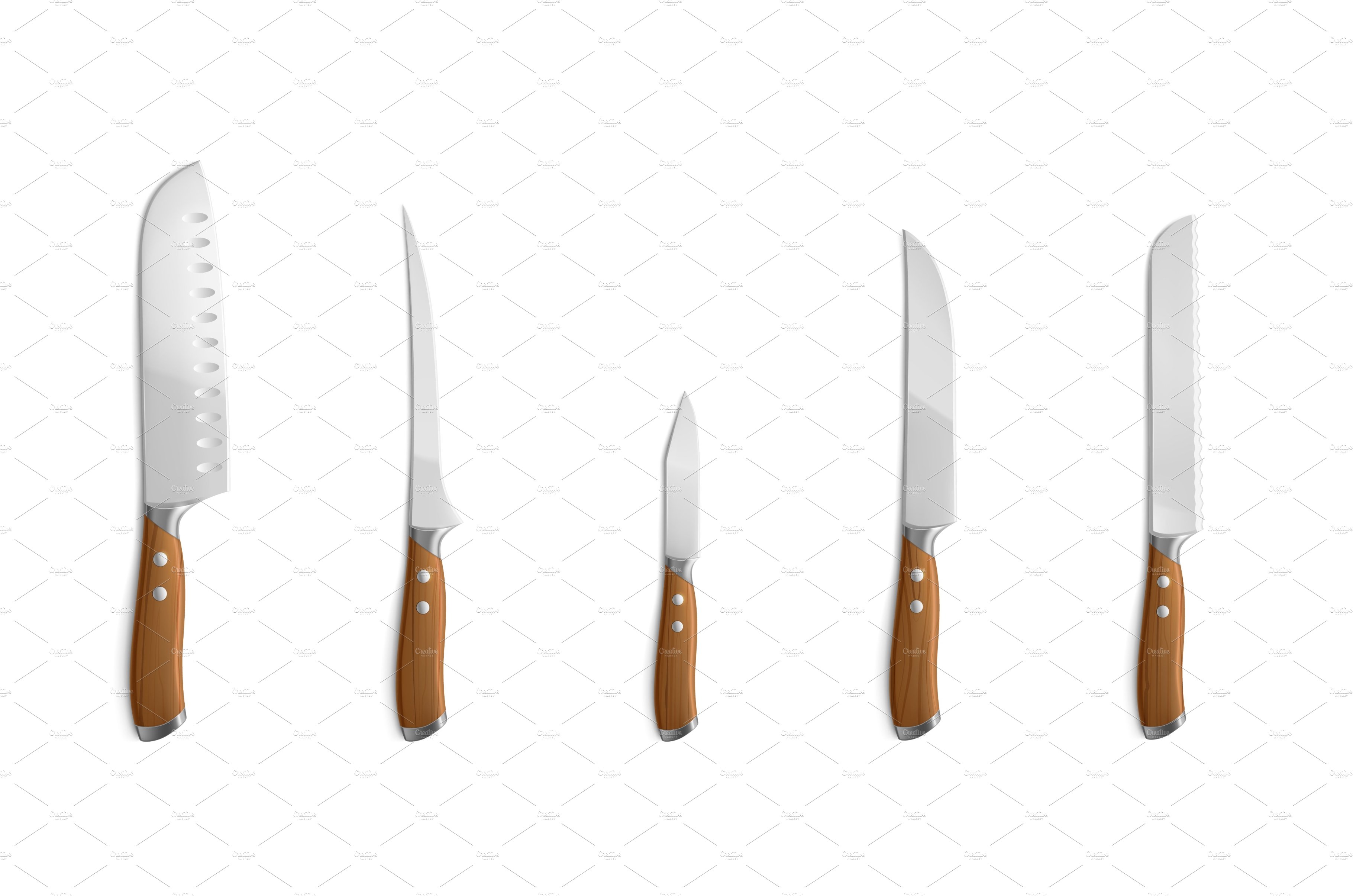 Chef knives, kitchen tools with cover image.