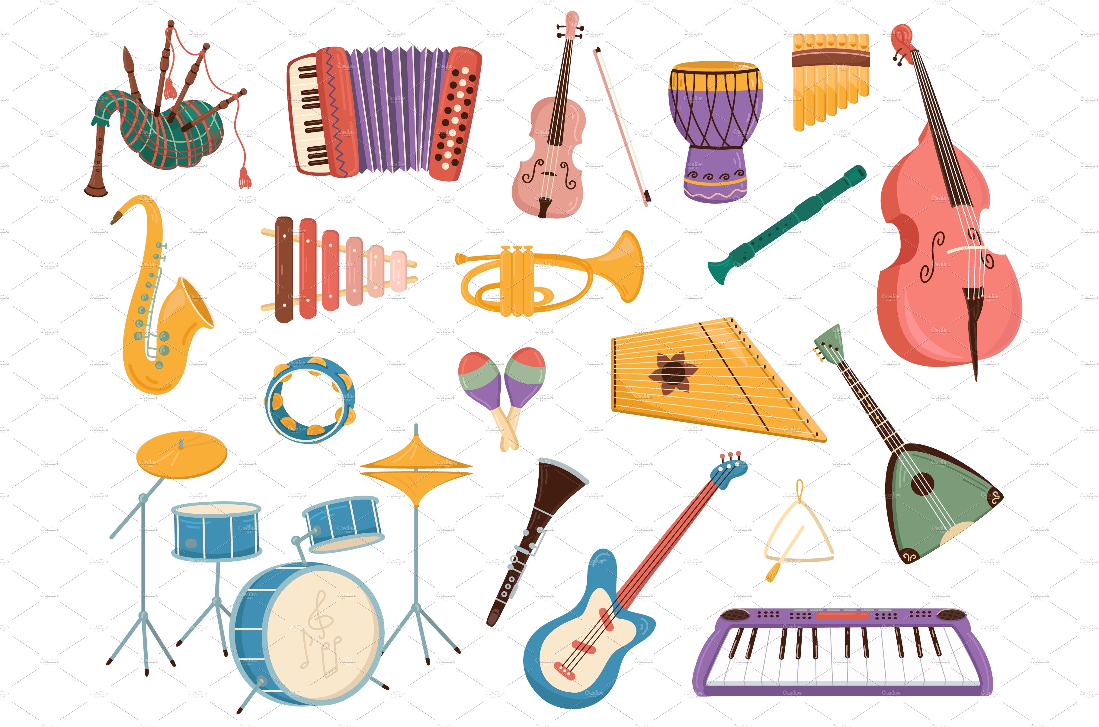 Musical instruments. Electronic and cover image.