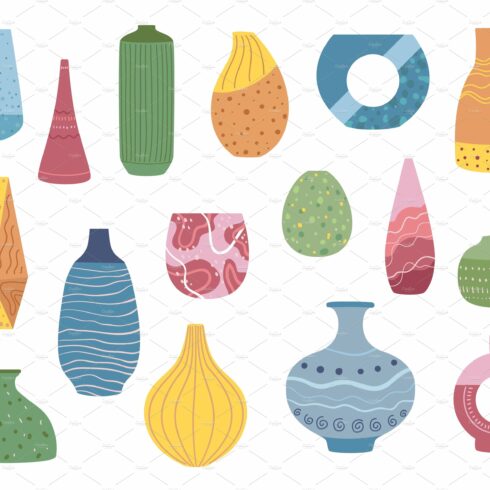 Ceramic vases. Modern pottery cover image.