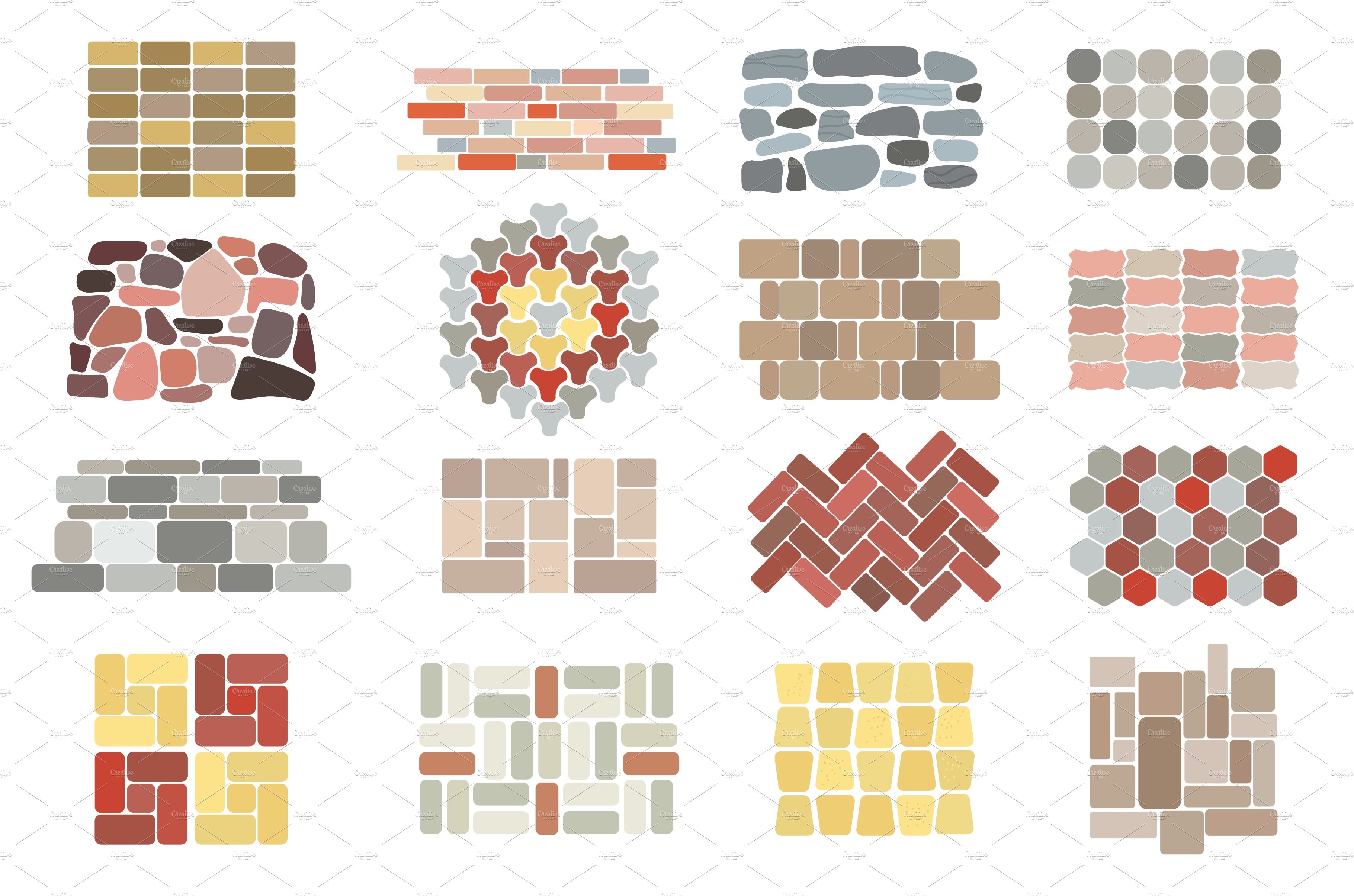 Stone paving tiles. Garden paved cover image.