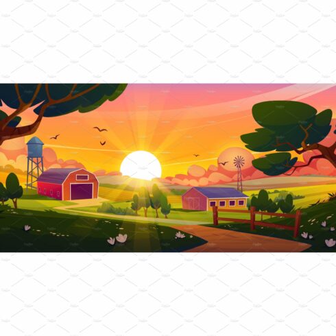 Summer countryside with farm barn cover image.