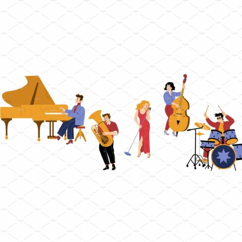 Jazz band vibe, artists performing cover image.