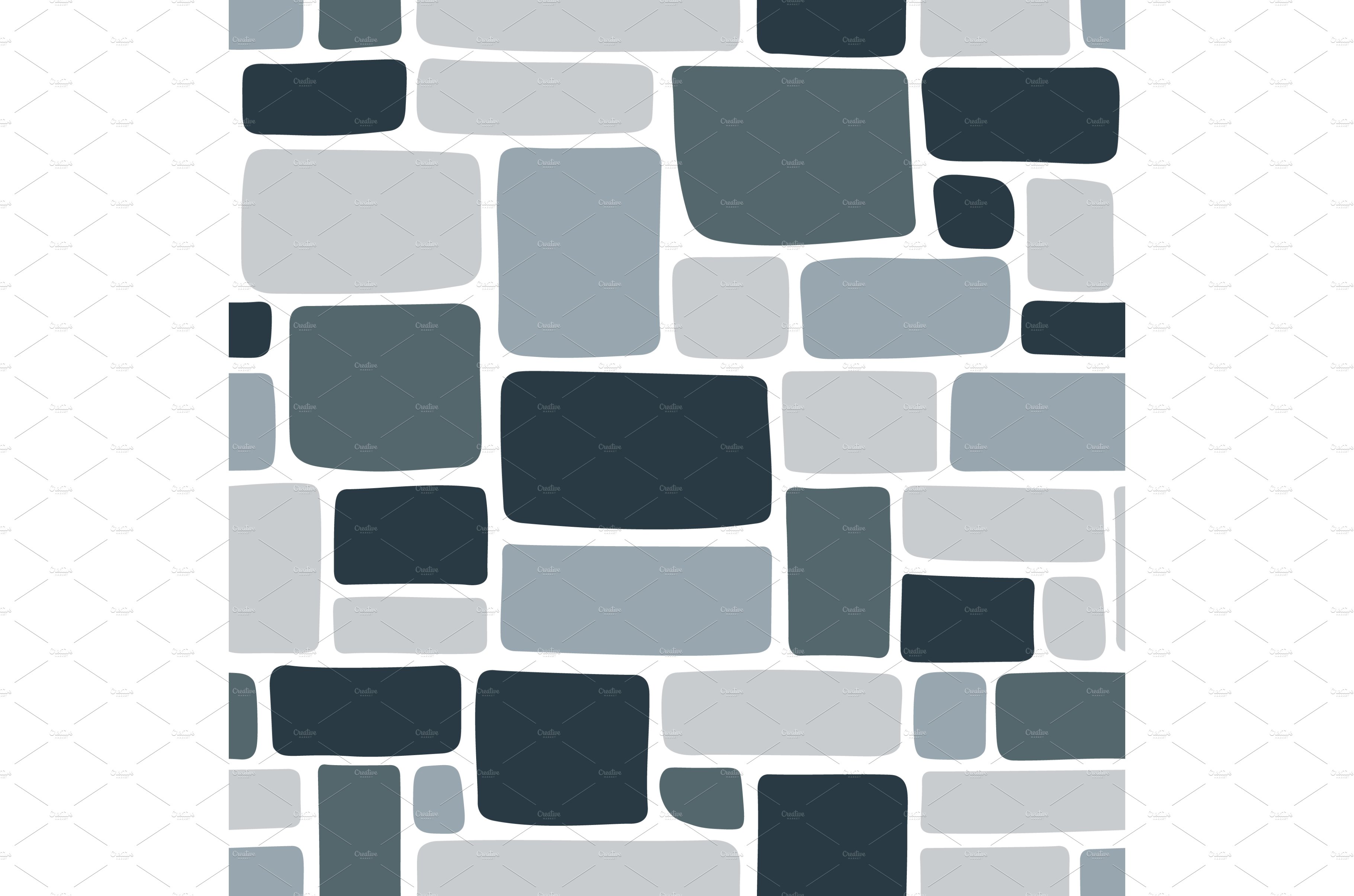 Mosaic stone ground seamless pattern cover image.