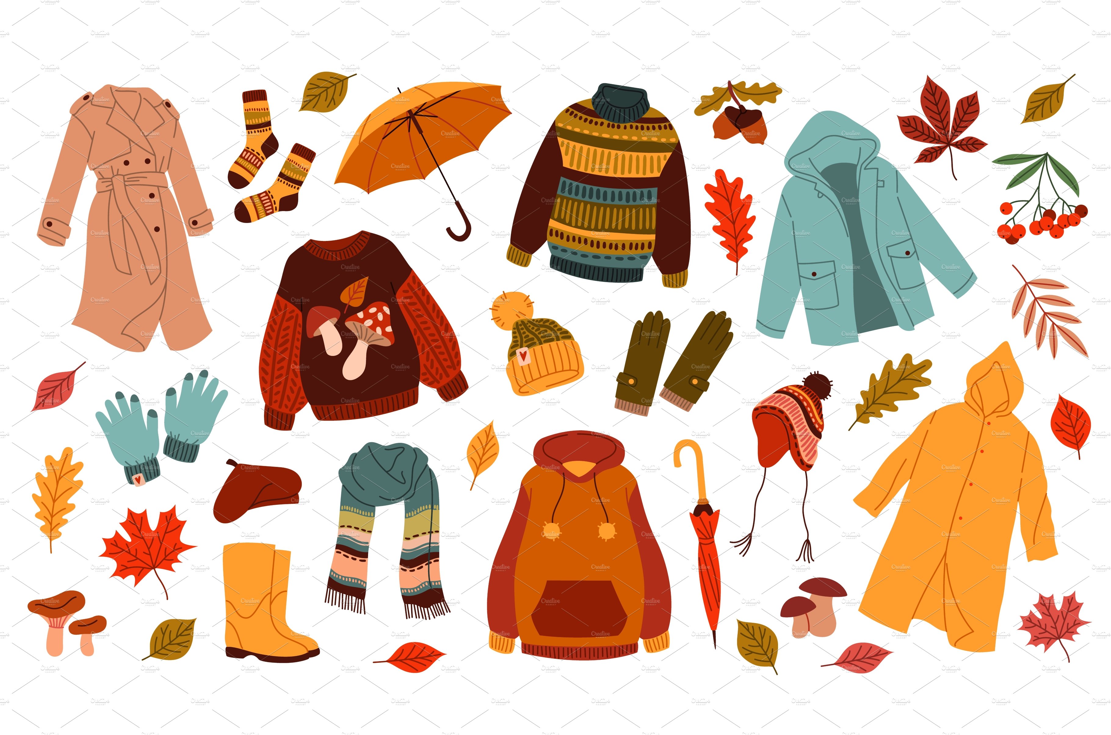 Autumn clothing. Casual wears – MasterBundles
