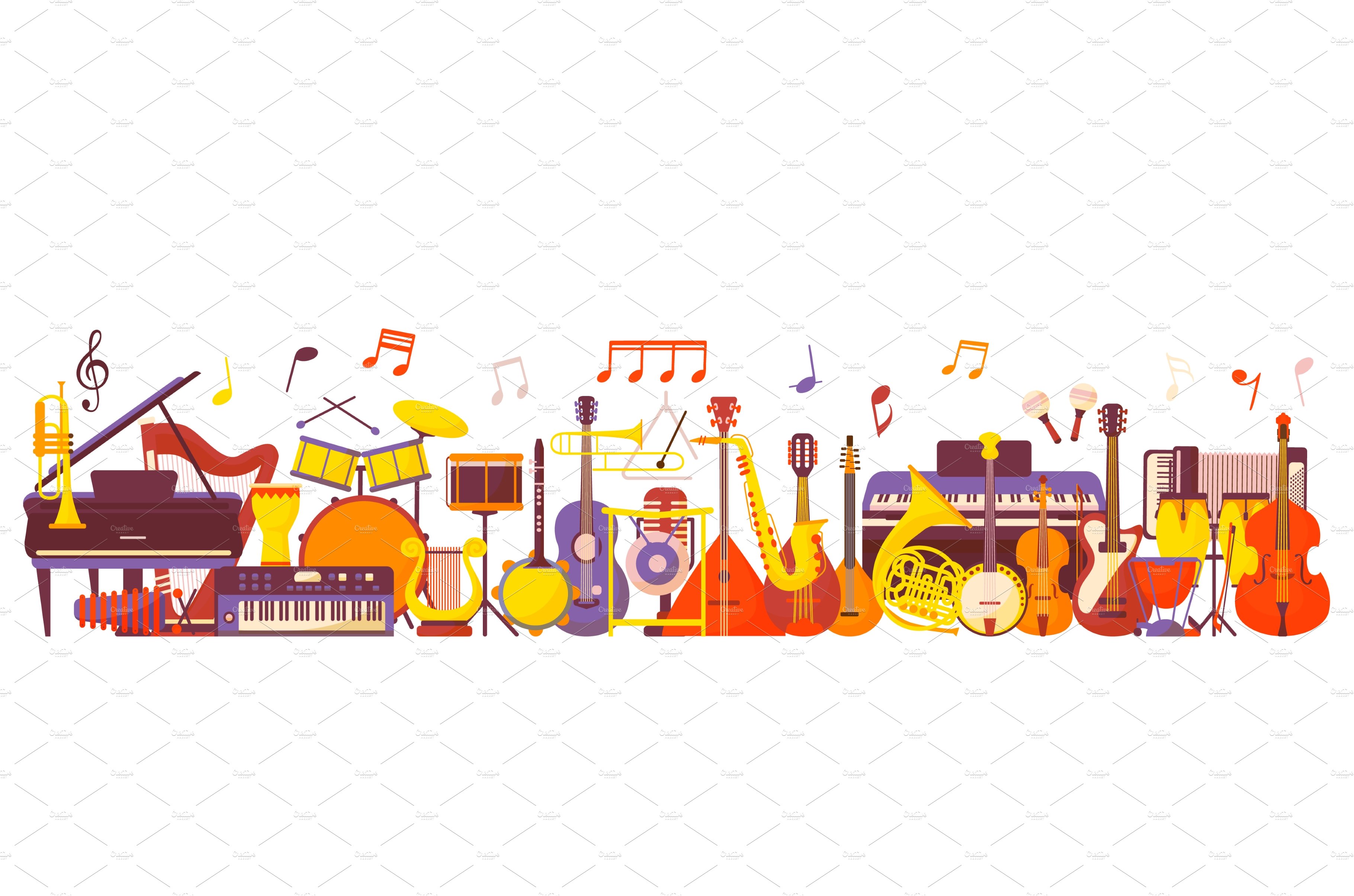 Musical instruments banner cover image.