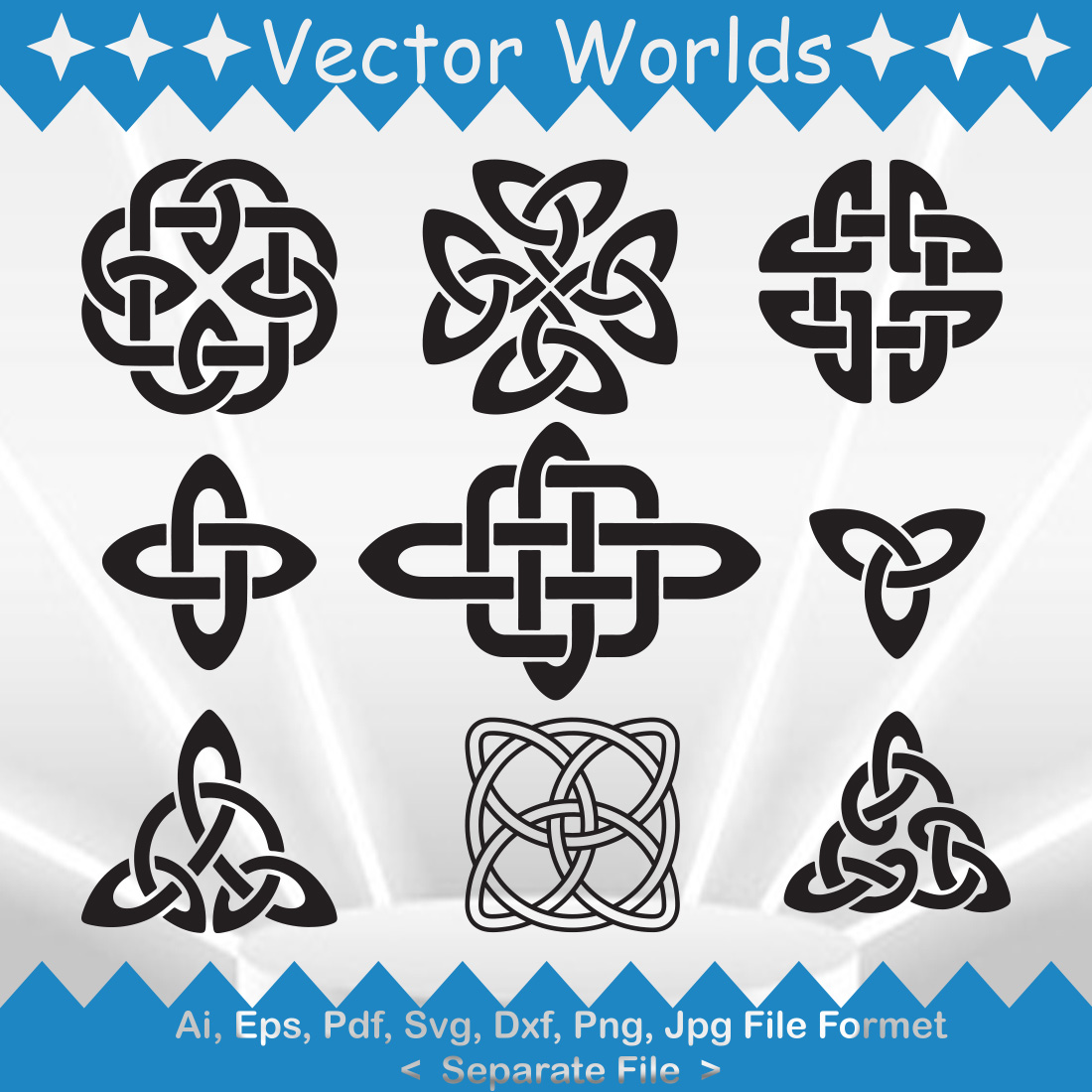 Circular Knots Symbol SVG Vector Design cover image.