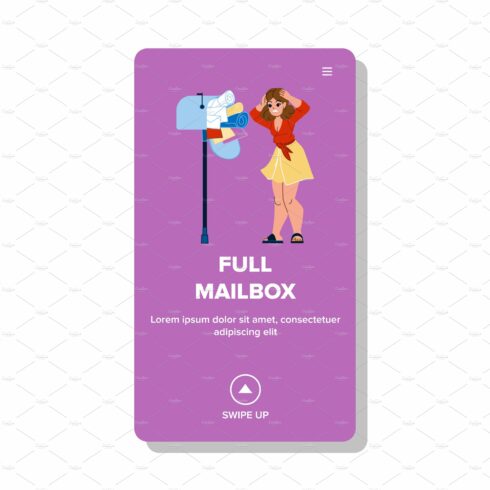 full mailbox vector cover image.