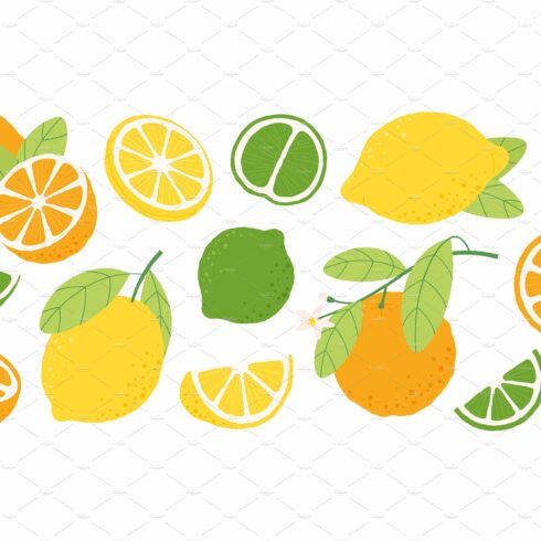 Oranges lemons fruits, lemon slice cover image.