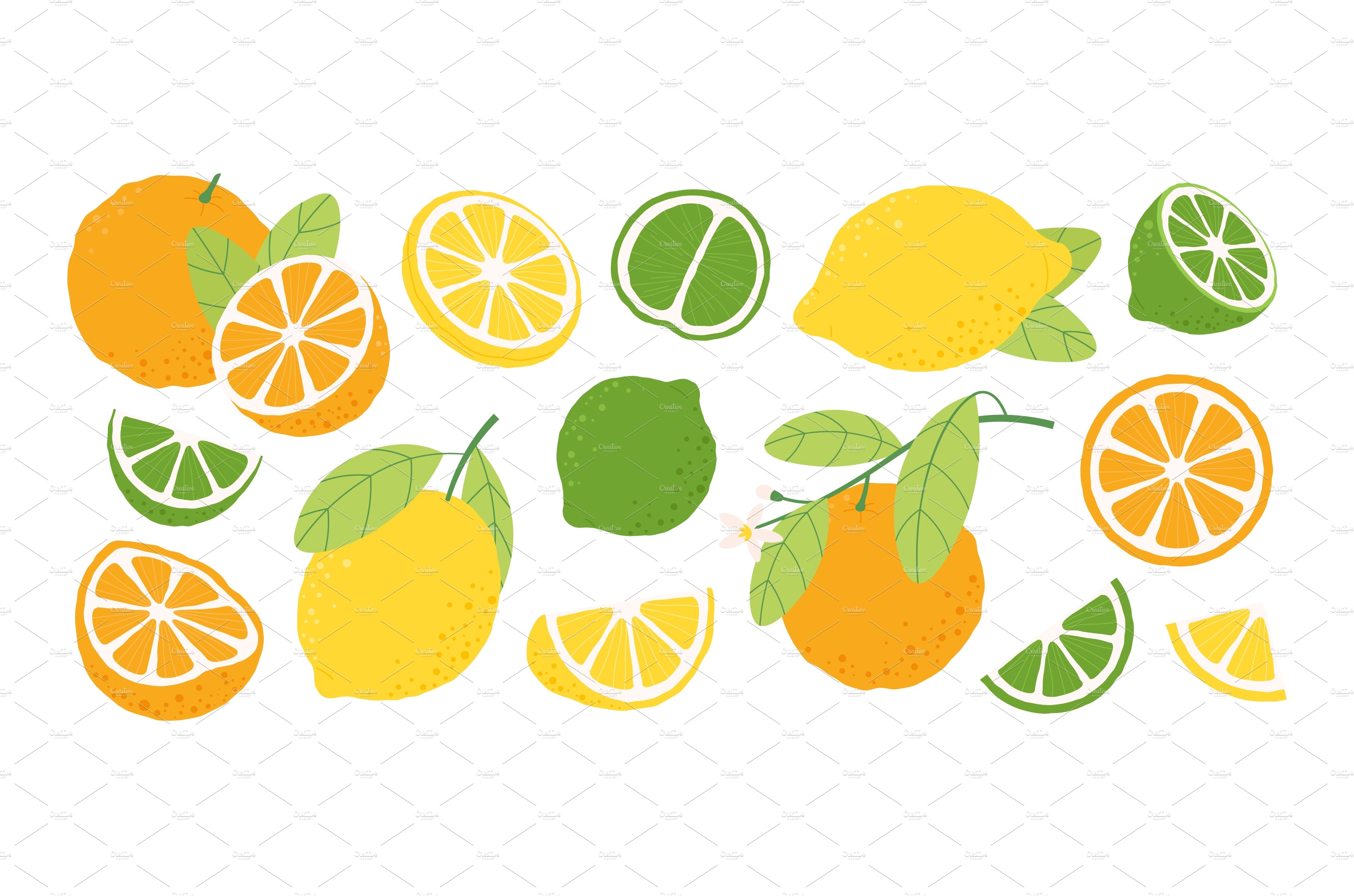 Oranges lemons fruits, lemon slice cover image.