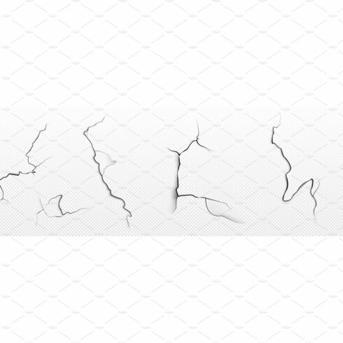 Paint crack effect vector cover image.