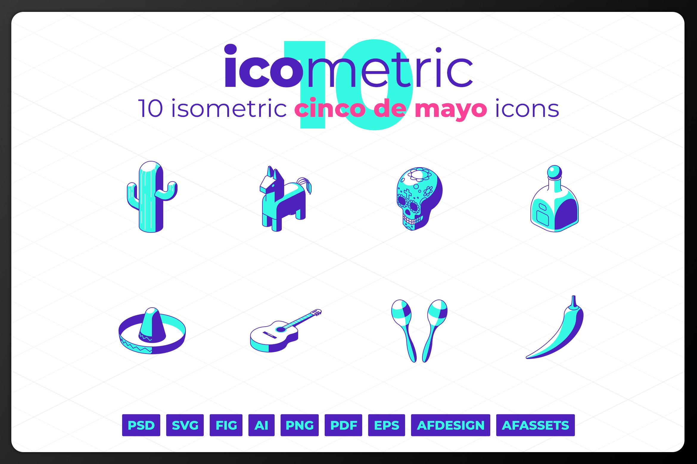 Icometric - Cinco de Mayo Icons cover image.