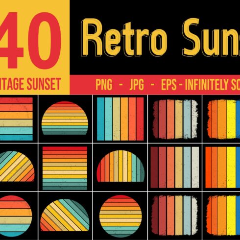 240 Vector Retro Vintage Sunset cover image.