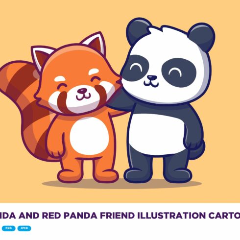 Cute Panda And Red Panda Friend cover image.