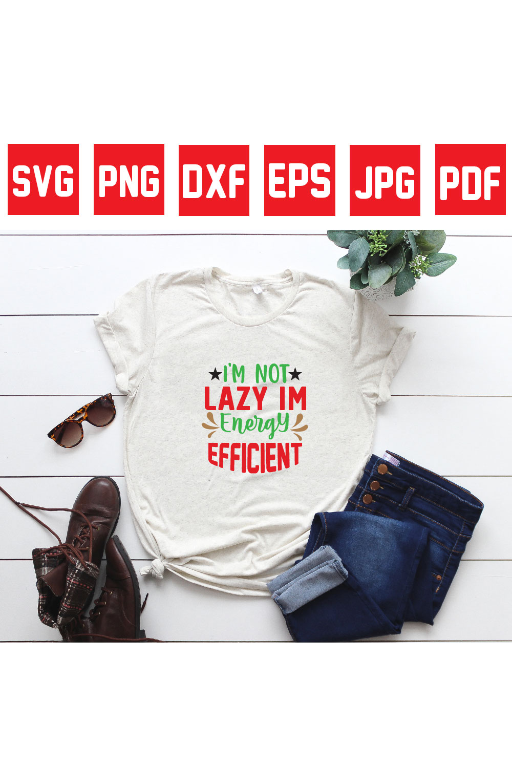 I'm not lazy, I'm energy efficient pinterest preview image.