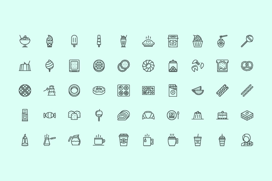 The Cafe Icons 100 preview image.