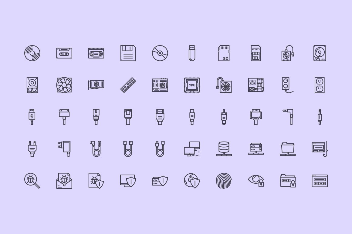 The Computer & Data Icons 100 preview image.