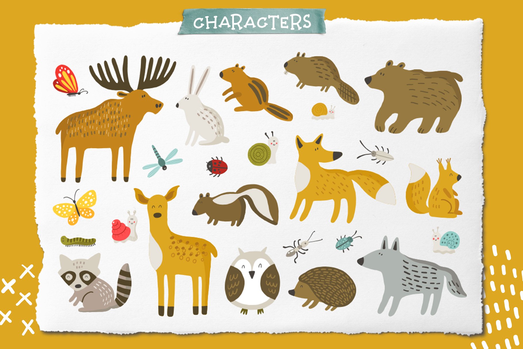 Forest animals collection preview image.