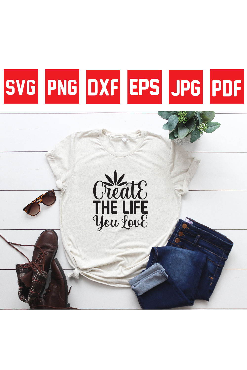 Create the life you love pinterest preview image.