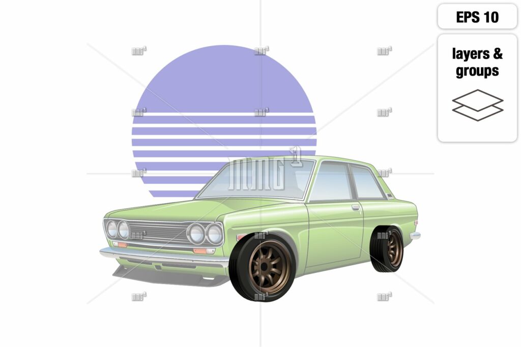 JDM 70's classic sedan & 80's sunset – MasterBundles