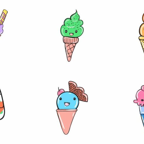 Illustration Of Ice Cream Set cover image.