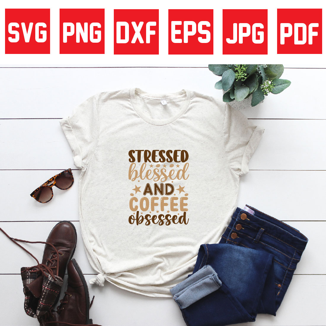 stressed blessed and coffee obsessed preview image.
