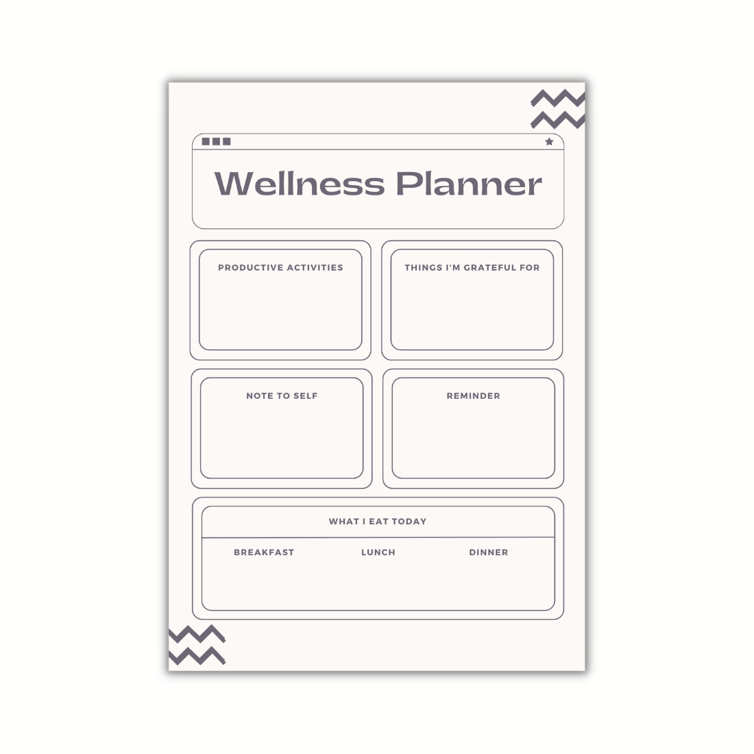 4 Colorful Clean Wellness Planners preview image.