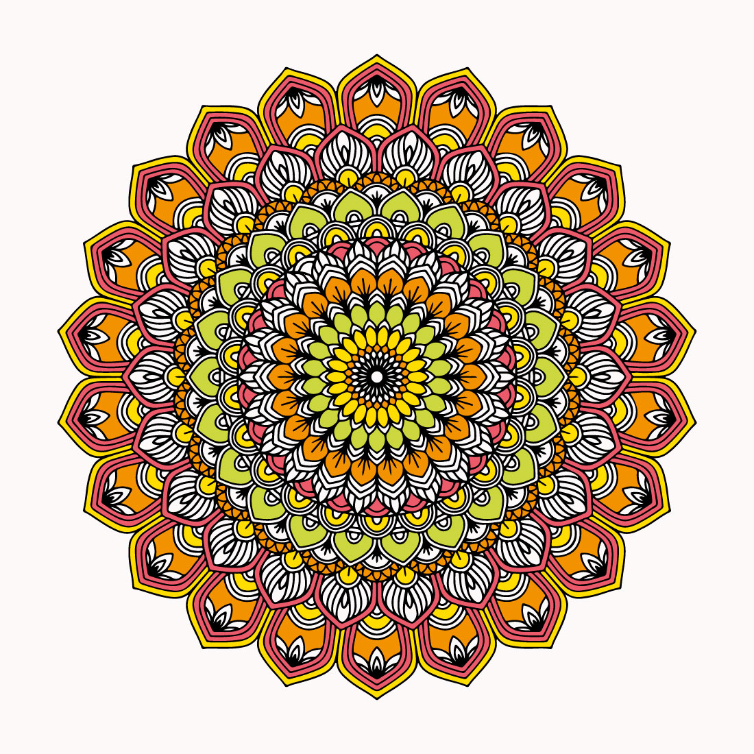 Floral Mandala Design Template cover image.