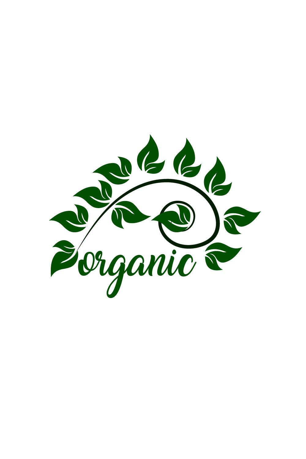 Free organic beauty logo pinterest preview image.