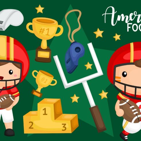 American Football Sports Clipart cover image.