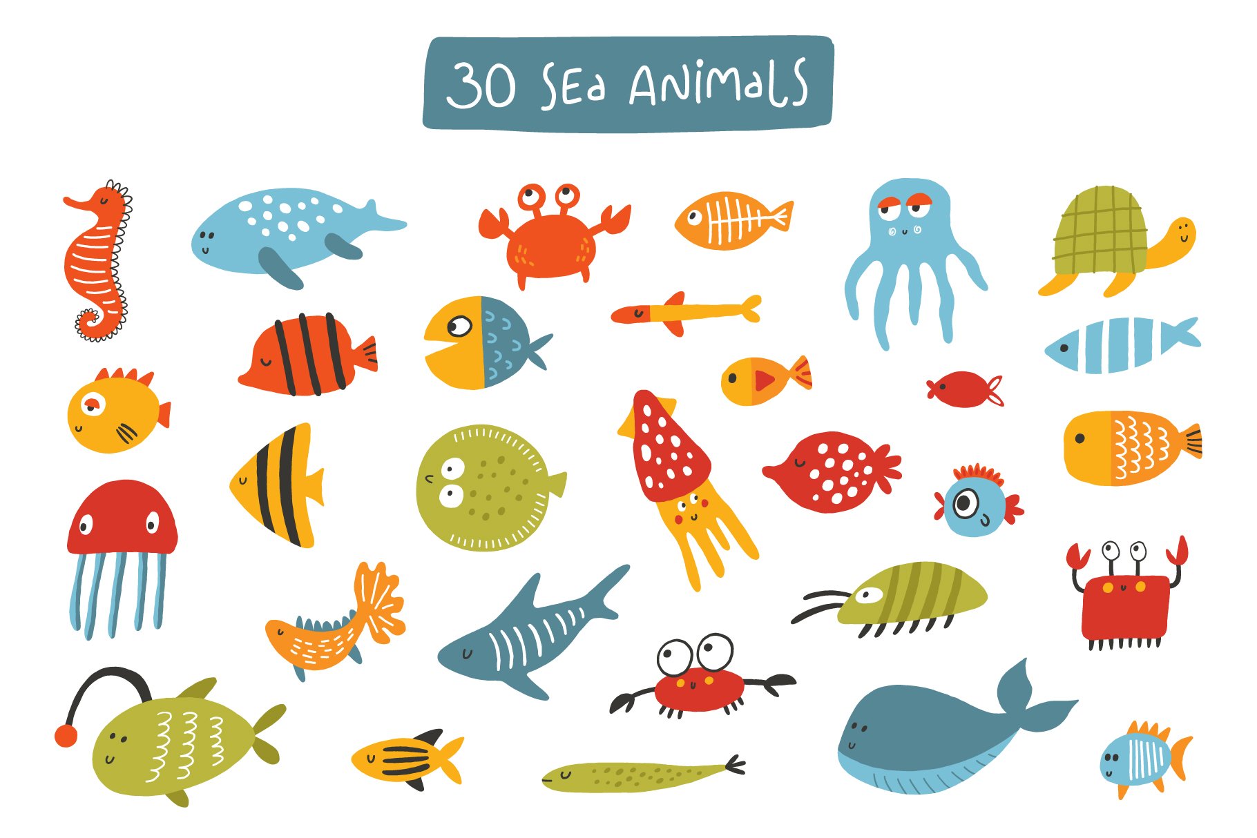 Sea life collection preview image.