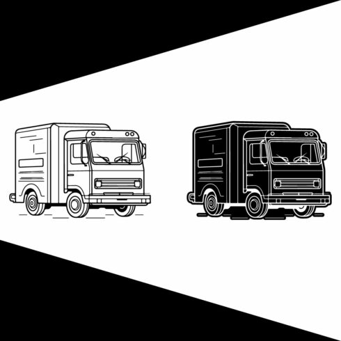 Fast shipping delivery truck flat vector icon,Fast delivery truck icon cover image.