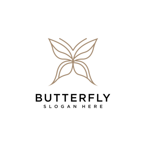 butterfly animal logo design vector cover image.